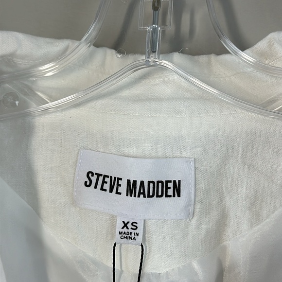 NWT Steve Madden On The Edge White Linen Blazer Size XS - Picture 5 of 16
